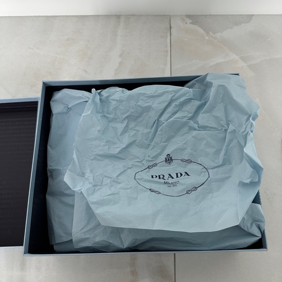 Prada Shoebox 2 New Logo Dust Bags with Logo Tissue Paper and Inserts - Picture 11 of 11